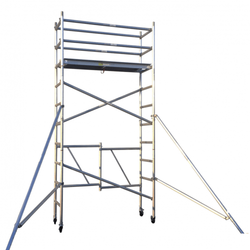 4M Aluminium Foldable Scaffold Mobile Tower - Single Width