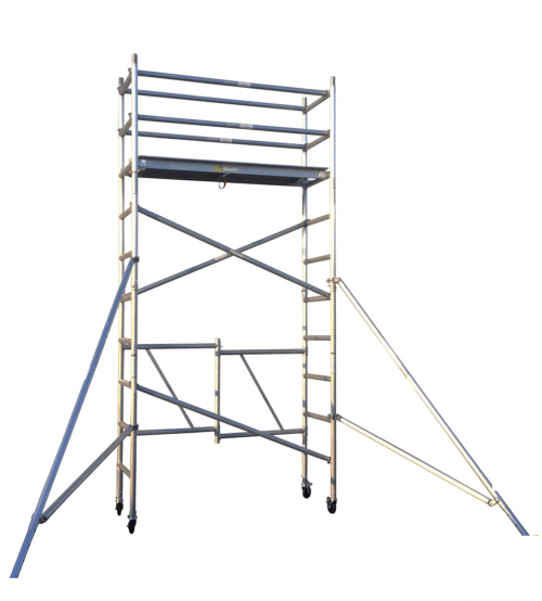 4M Aluminium Foldable Scaffold Mobile Tower - Single Width