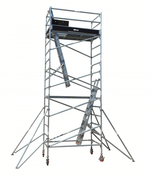 7M Aluminium Mobile Scaffold Tower - Double Width Scaffolding