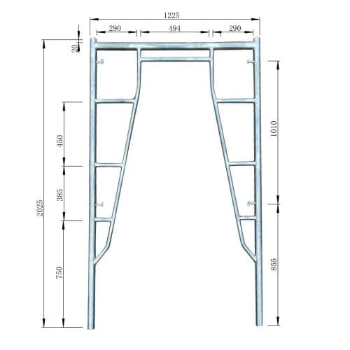 steel scaffold A frame 2.0m spec