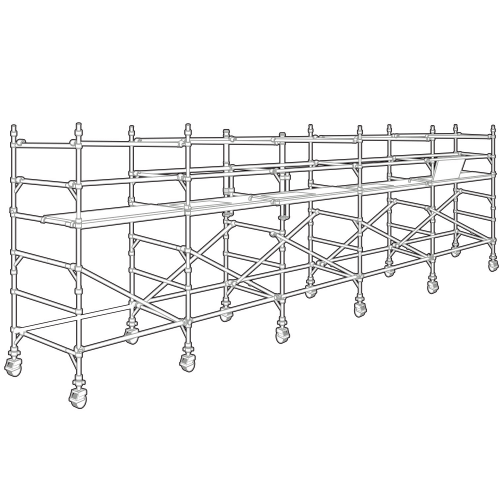 Aluminium Scaffold Tower 2M – Five Bays