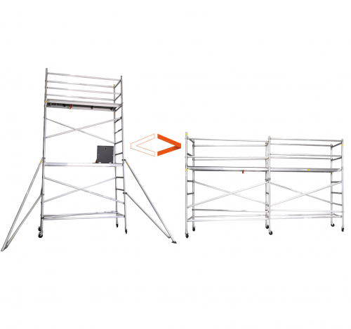 Aluminium Scaffold Tower 2M - 2 Bays