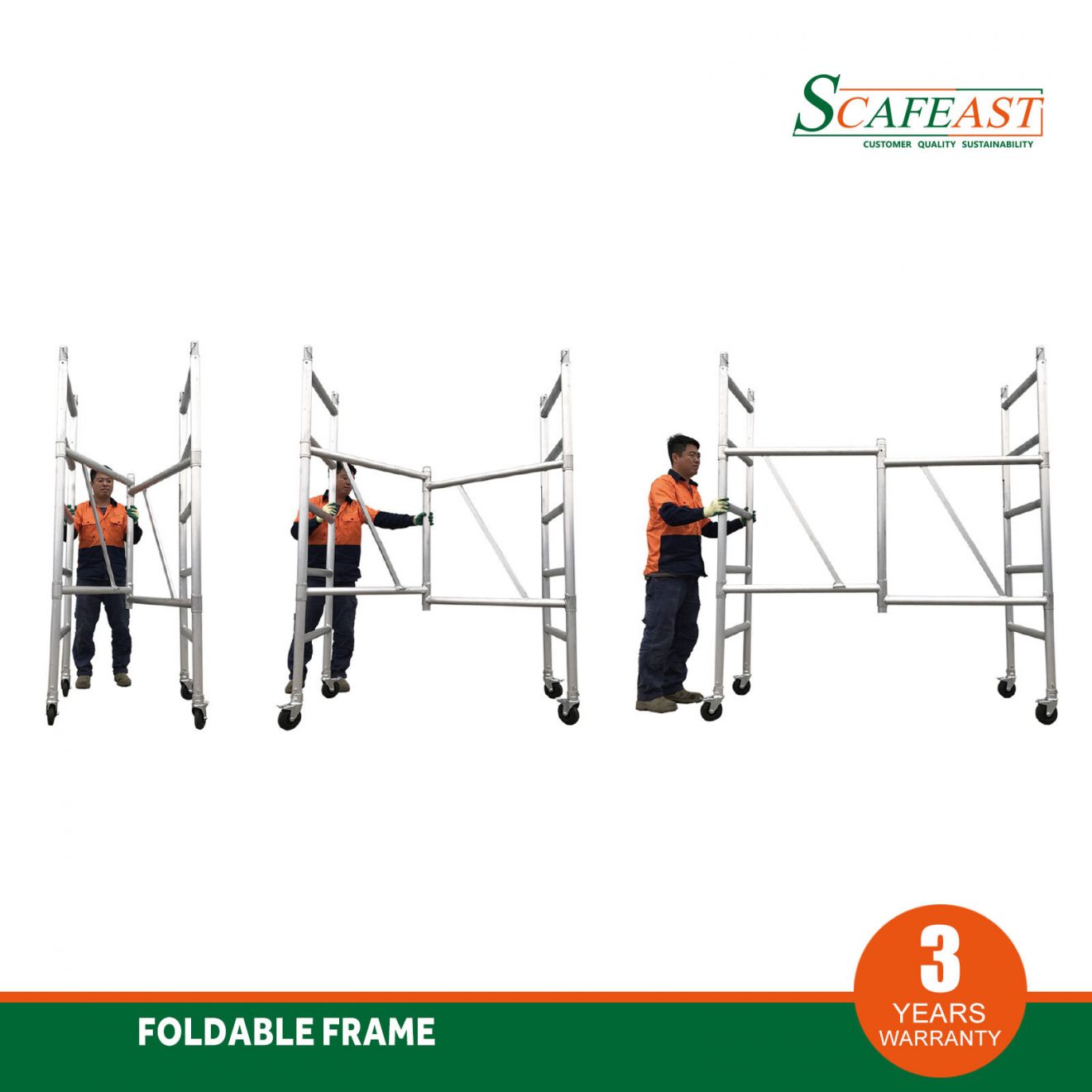 2M Foldable Mobile Scaffold Tower Foldable Frame