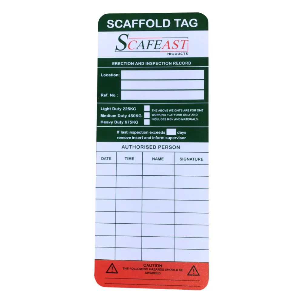 Scaffold Tag Front