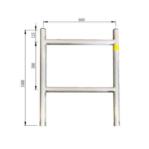aluminium handrail 1m s